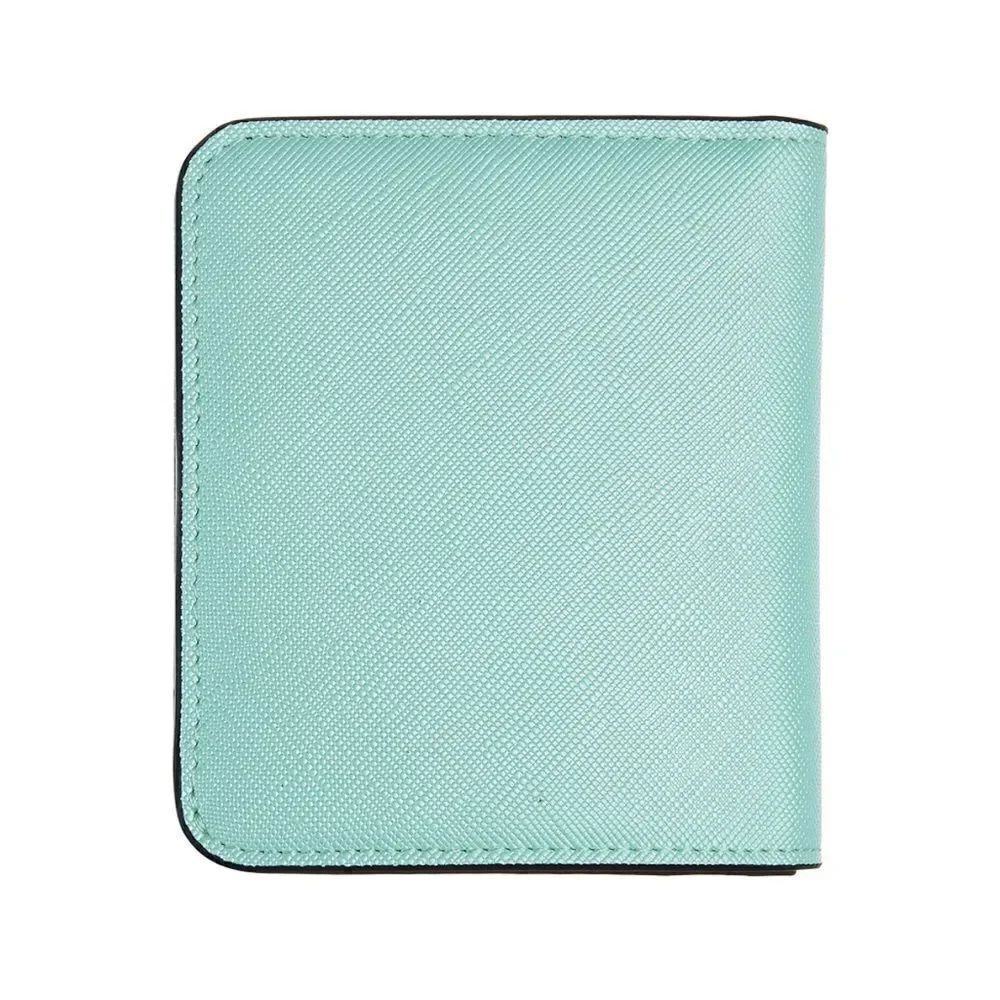 Teal Leather Compact Wallet - Picture 5 of 5